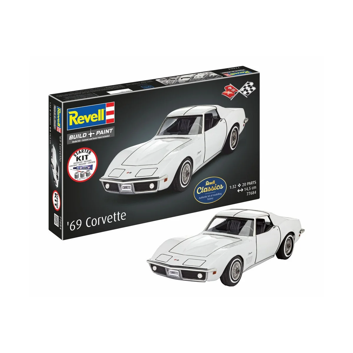 Starter Kit Corvette C3, 1/32 - Revell 77684 Starter Kit Corvette C3, 1/32 - Revell 77684