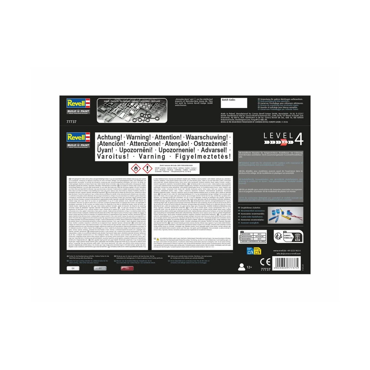 Starter Kit Mercedes-Benz SSKL, 1/32 - Revell 77737