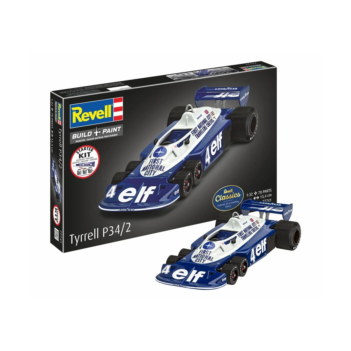 Starter Kit Tyrrell P34/2 6-Wheeler, 1/32 - Revell 77741 Starter Kit Tyrrell P34/2 6-Wheeler, 1/32 - Revell 77741