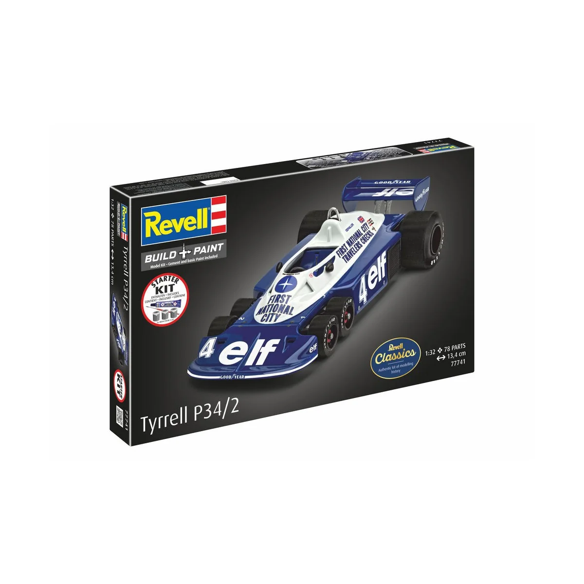 Starter Kit Tyrrell P34/2 6-Wheeler, 1/32 - Revell 77741 Starter Kit Tyrrell P34/2 6-Wheeler, 1/32 - Revell 77741