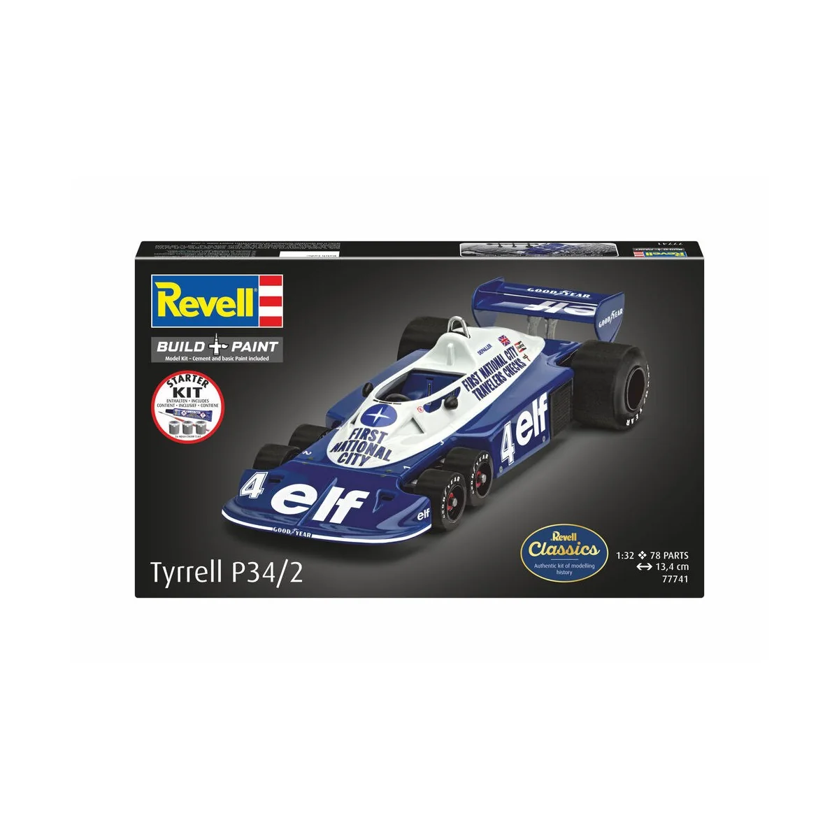Starter Kit Tyrrell P34/2 6-Wheeler, 1/32 - Revell 77741 Starter Kit Tyrrell P34/2 6-Wheeler, 1/32 - Revell 77741