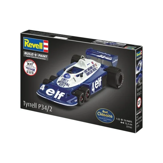 Starter Kit Tyrrell P34/2 6-Wheeler, 1/32 - Revell 77741 Starter Kit Tyrrell P34/2 6-Wheeler, 1/32 - Revell 77741
