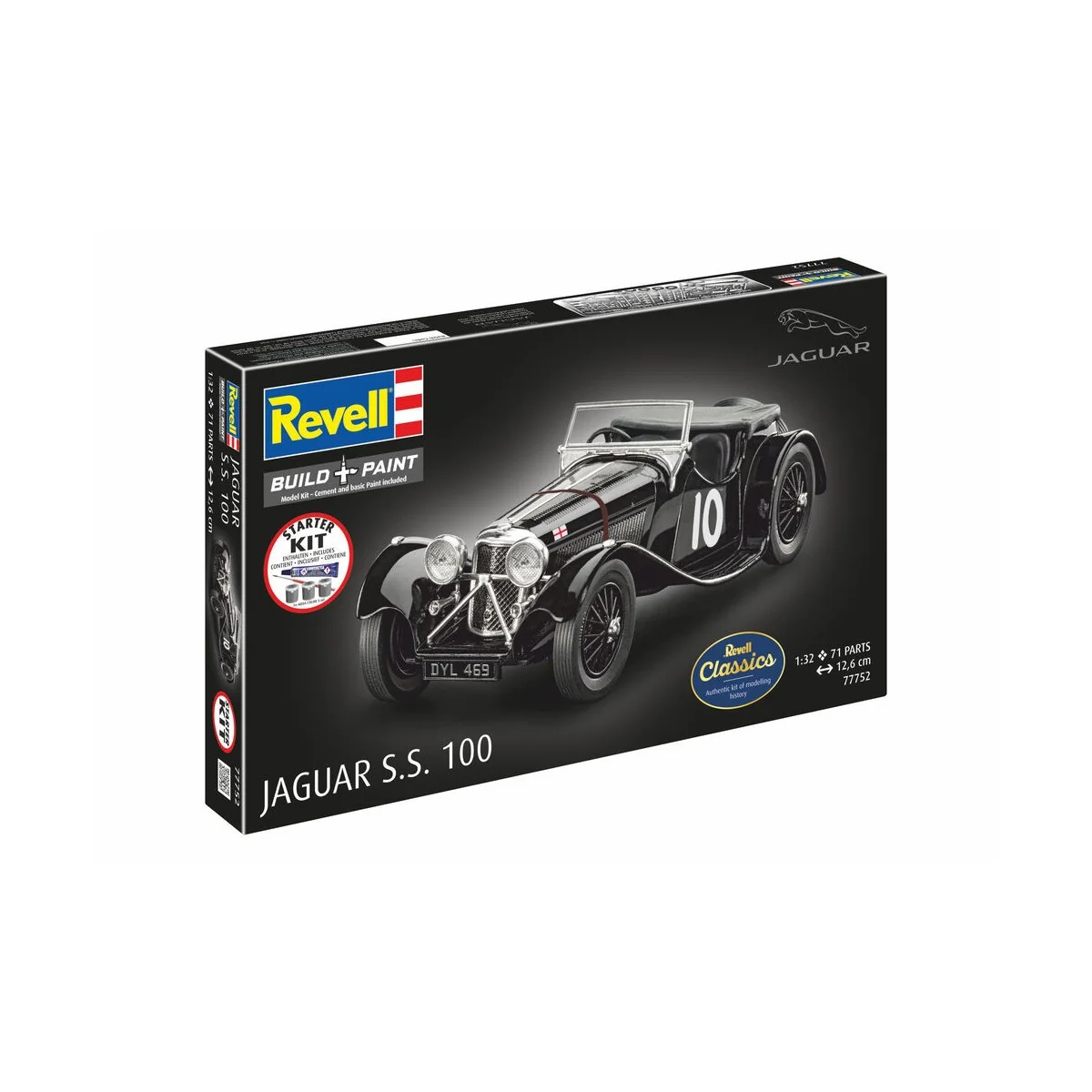 Starter Kit Jaguar SS 100, 1/32 - Revell 77752 Starter Kit Jaguar SS 100, 1/32 - Revell 77752