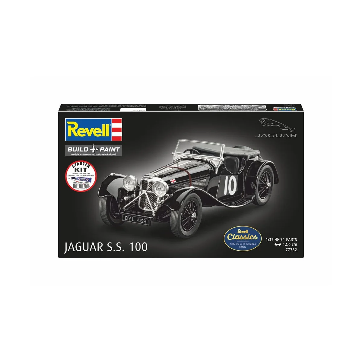 Starter Kit Jaguar SS 100, 1/32 - Revell 77752 Starter Kit Jaguar SS 100, 1/32 - Revell 77752