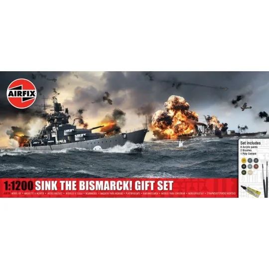 Sink The Bismarck! Gift Set, 1/1200 - Airfix A50120