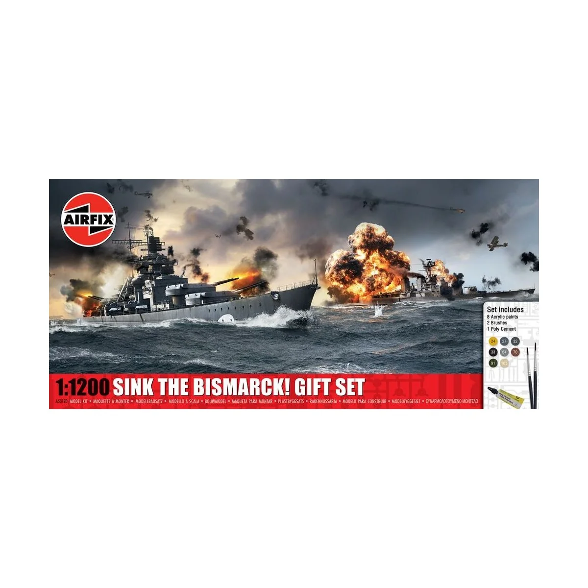 Sink The Bismarck! Gift Set, 1/1200 - Airfix A50120