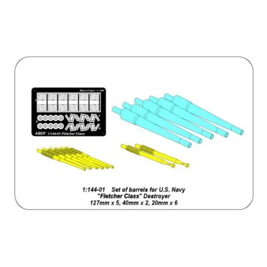 barrels for US Fletcher Clas Destroyer, 1/144 - Aber Models RE1:144...