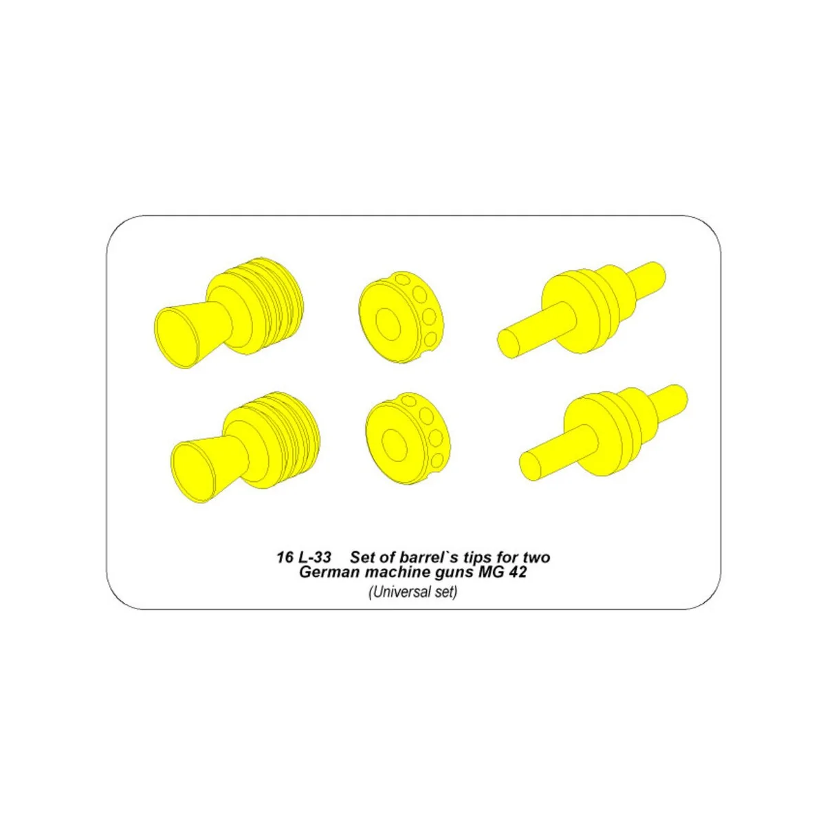 Set of barrel's tips for two German machine guns MG 42, 1/16 - Aber... Set of barrel's tips for two German machine guns MG 42, 1/16 - Aber...