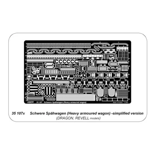 Schwere Spähwagen (Heavy armoured wagon) - simplified version, 1/35...