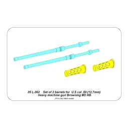 Set of 2 barrels for U.S cal .50 Browning M2 HB, 1/35 - Aber Models...