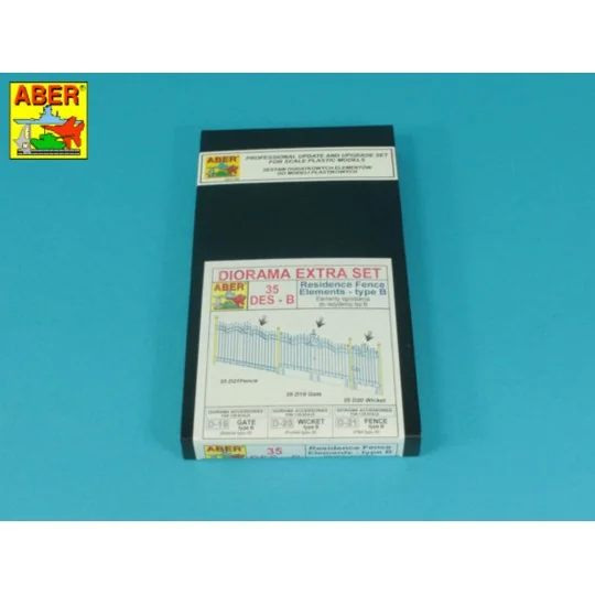 Residence Fence Elements - type B, 1/35 - Aber Models 35 DES-B Residence Fence Elements - type B, 1/35 - Aber Models 35 DES-B