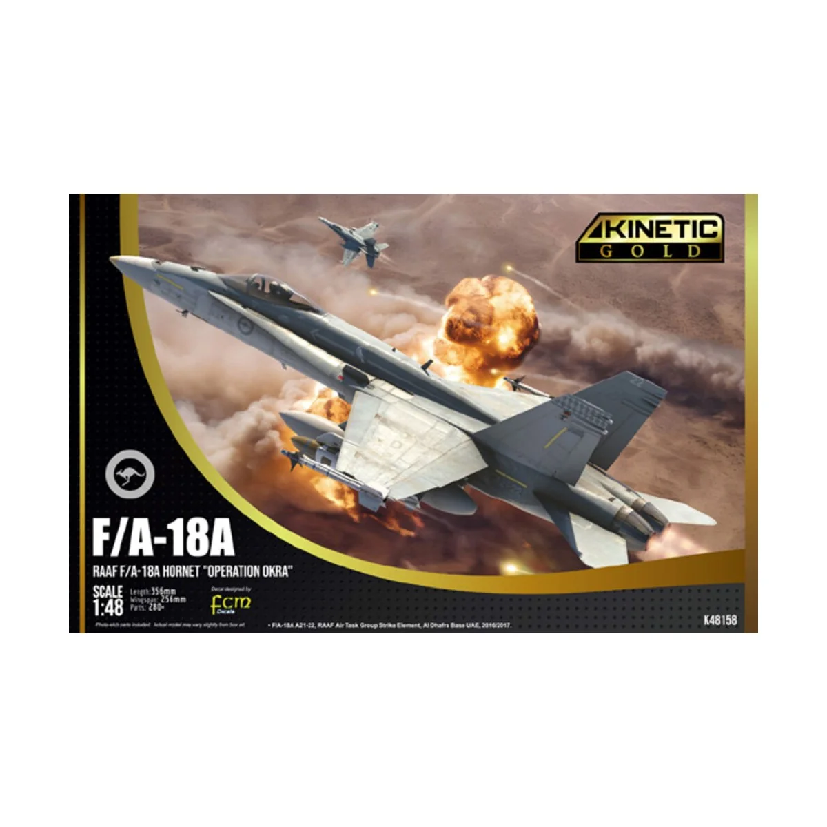 RAAF F-18A HORNET OPERATION OKRA, 1/48 - KINETIC K48158 RAAF F-18A HORNET OPERATION OKRA, 1/48 - KINETIC K48158