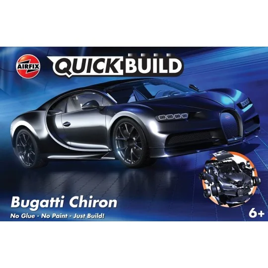 QUICKBUILD Bugatti Chiron - Black - Airfix J6025