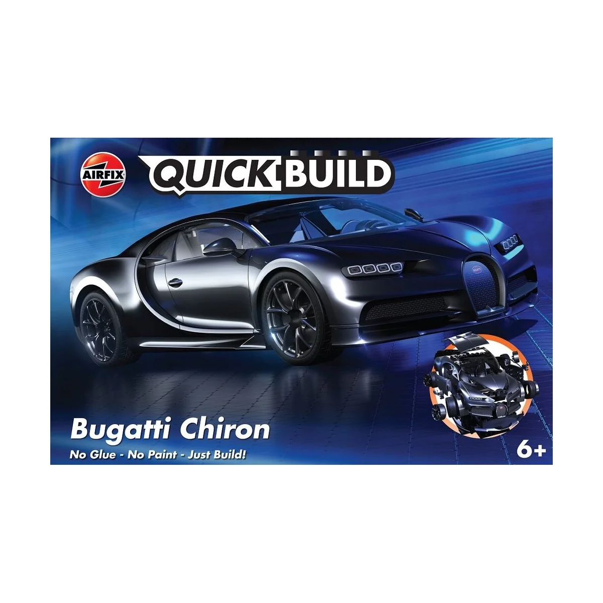QUICKBUILD Bugatti Chiron - Black - Airfix J6025