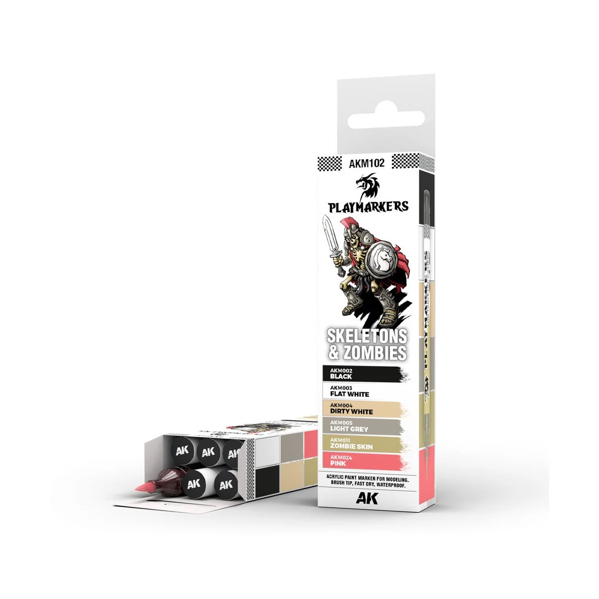 PLAYMARKERS SET - SKELETONS & ZOMBIES (6 ref.) - AK Interactive AKM102
