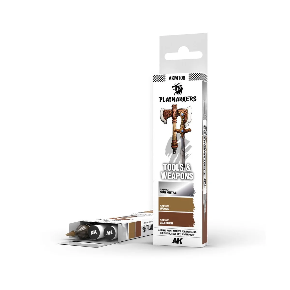 PLAYMARKERS SET - TOOLS & WEAPONS (3 ref.) - AK Interactive AKM108 PLAYMARKERS SET - TOOLS & WEAPONS (3 ref.) - AK Interactive AKM108