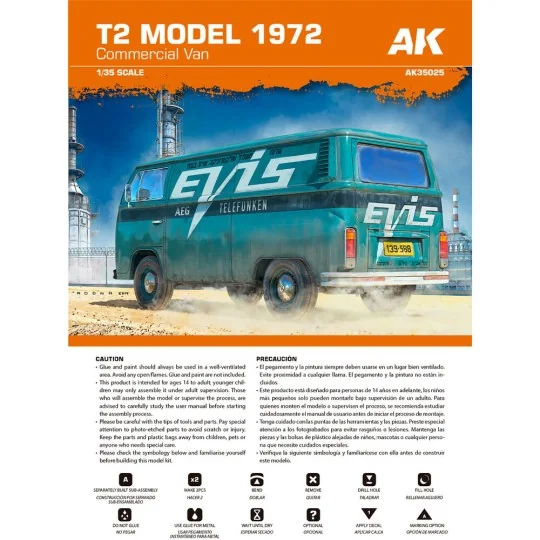 T2 MODEL 1972 Commercial Van, 1/35 - AK Interactive AK35025