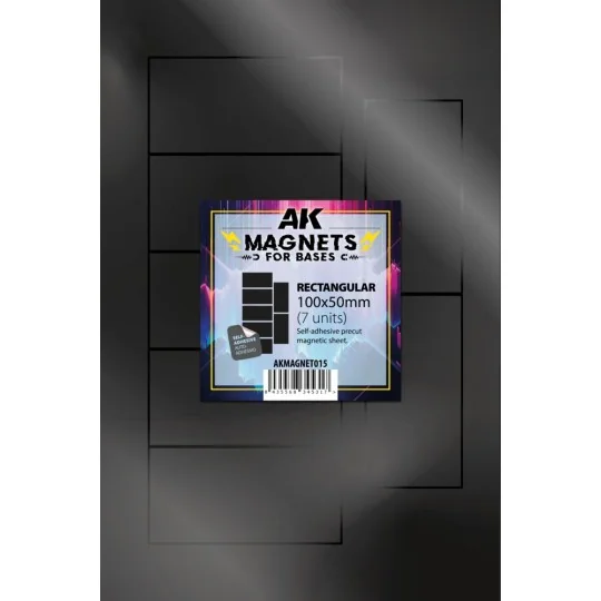 RECTANGULAR 100 X 50 - 7 unid - AK Interactive AKMAGNET015 RECTANGULAR 100 X 50 - 7 unid - AK Interactive AKMAGNET015