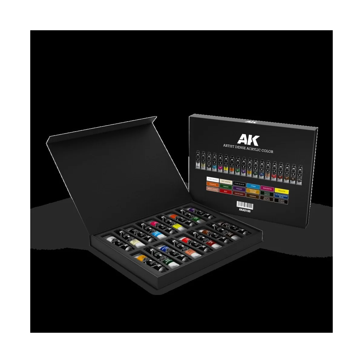 DELUXE EDITION BOX FULL RANGE ARTIST DENSE ACRYLIC COLOR - AK Inter...