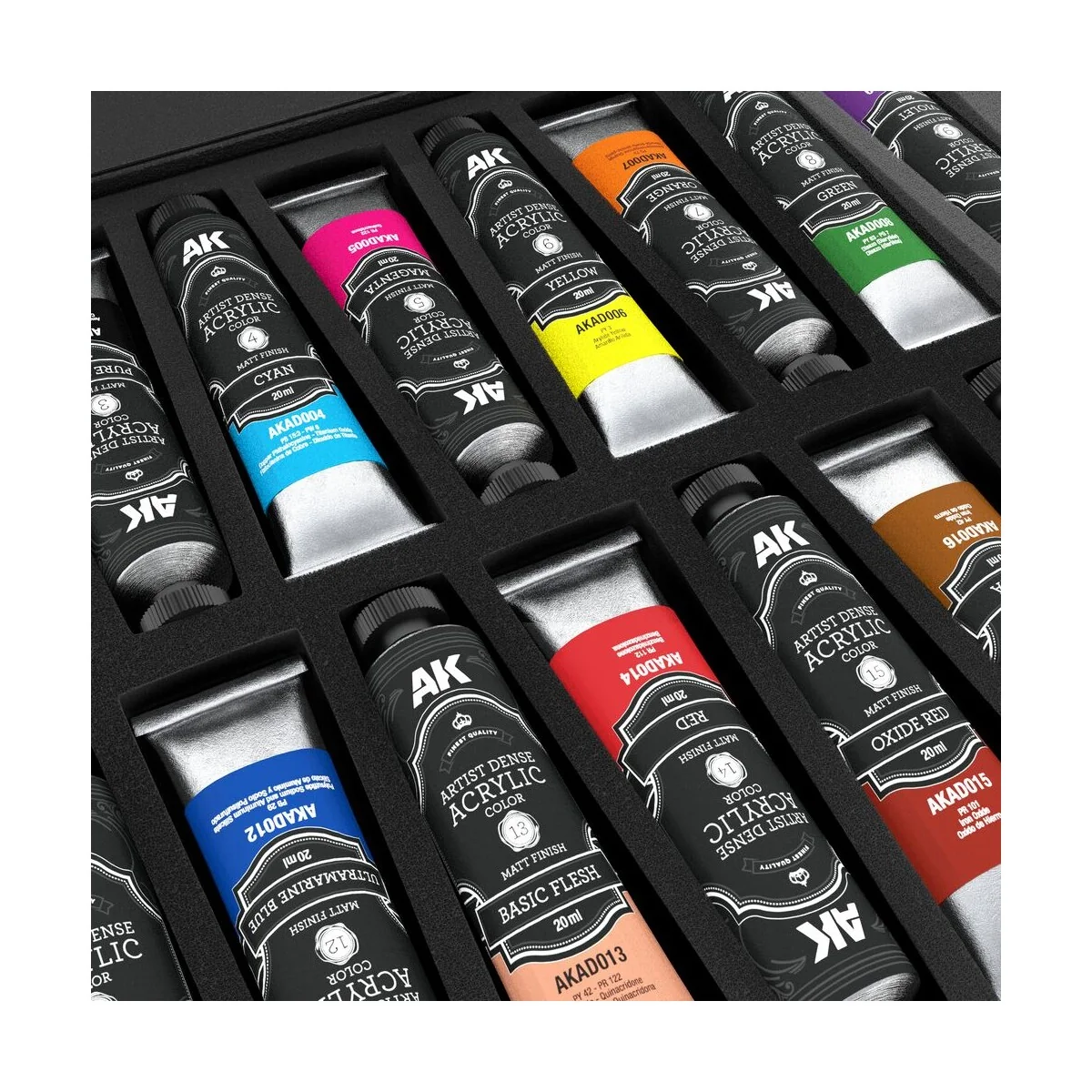 DELUXE EDITION BOX FULL RANGE ARTIST DENSE ACRYLIC COLOR - AK Inter...