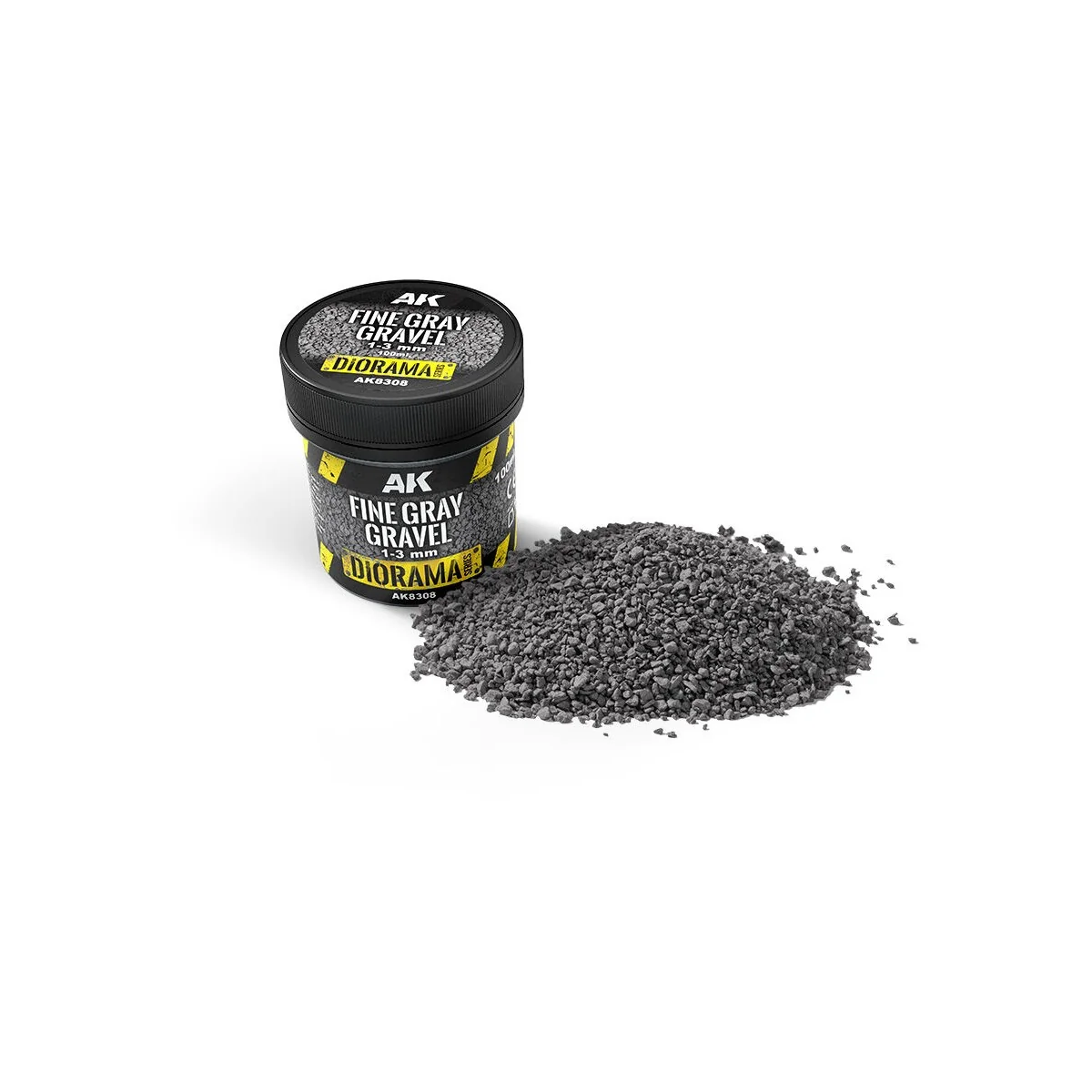 FINE GRAY GRAVEL 1-3 MM 100ML - AK Interactive AK8308