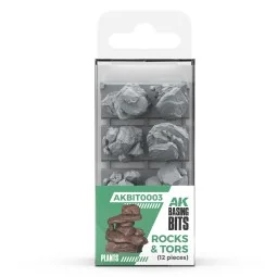 ROCKS & TORS - BASING BITS 12 pieces - AK Interactive AKBIT0003