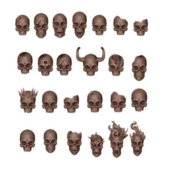 SKULLS - BASING BITS 72 pieces - AK Interactive AKBIT0009