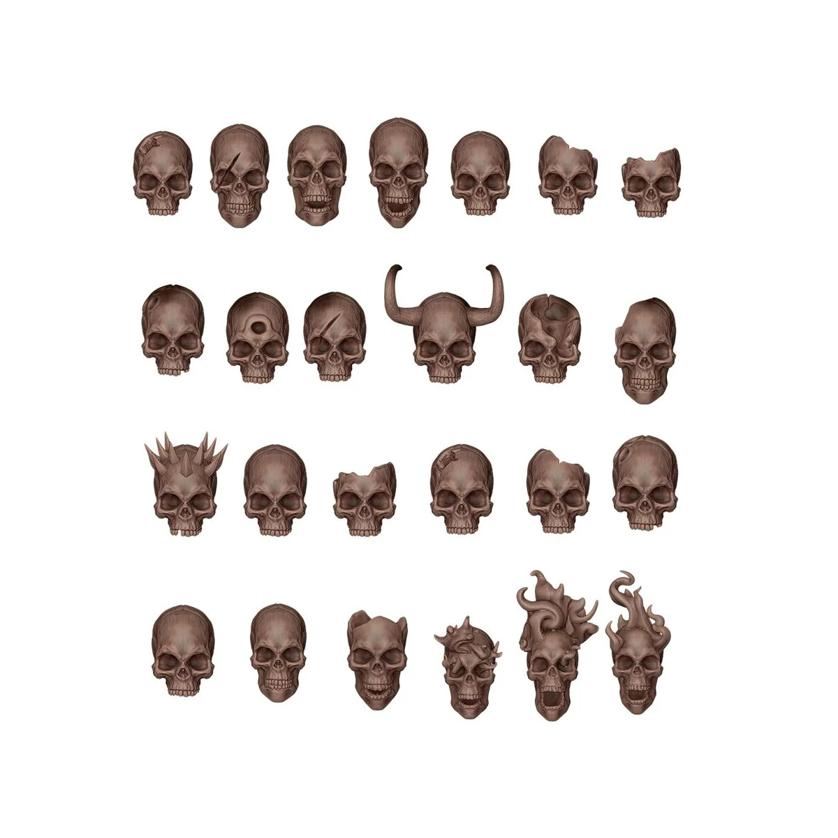 SKULLS - BASING BITS 72 pieces - AK Interactive AKBIT0009