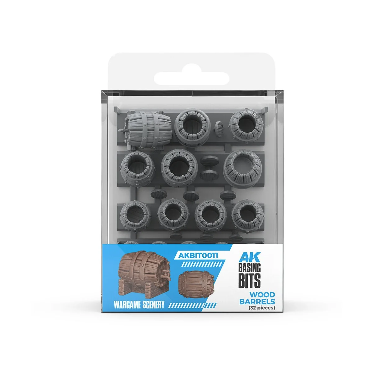 WOOD BARRELS - BASING BITS 32 pieces - AK Interactive AKBIT0011