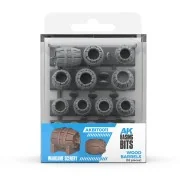 WOOD BARRELS - BASING BITS 32 pieces - AK Interactive AKBIT0011