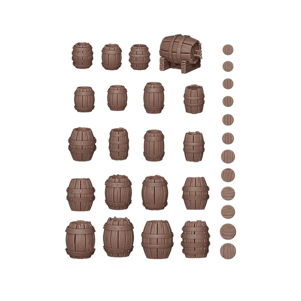 WOOD BARRELS - BASING BITS 32 pieces - AK Interactive AKBIT0011