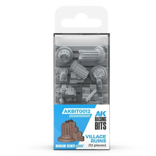 VILLAGE RUINS - BASING BITS 12 pieces - AK Interactive AKBIT0012