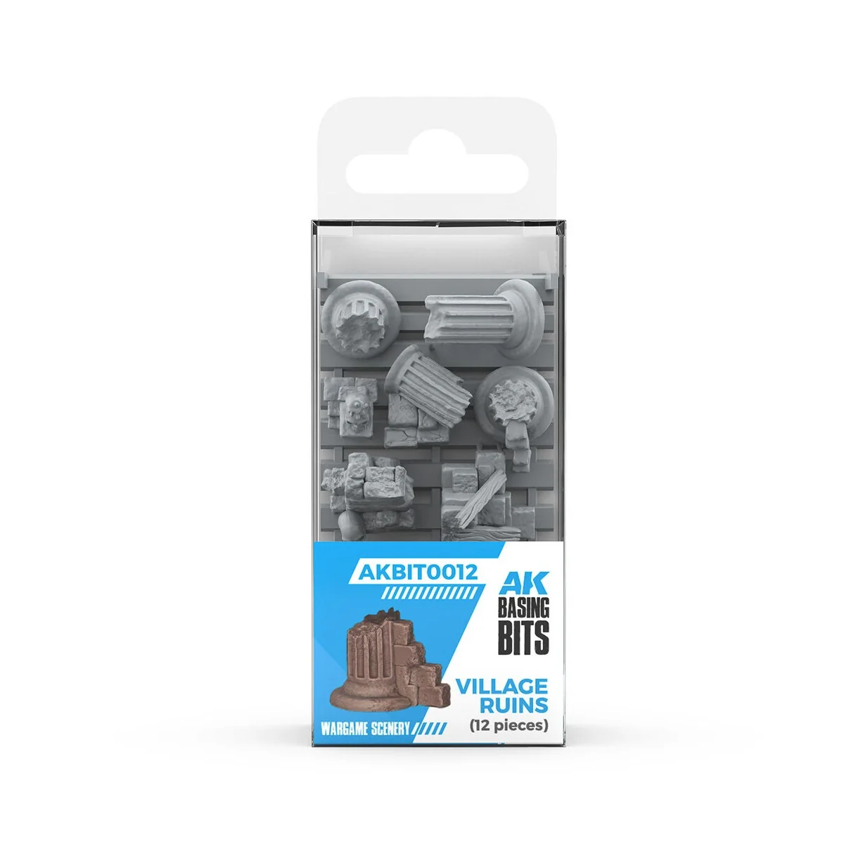 VILLAGE RUINS - BASING BITS 12 pieces - AK Interactive AKBIT0012