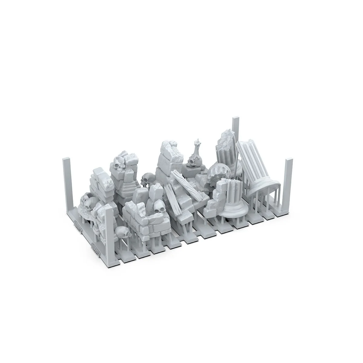 VILLAGE RUINS - BASING BITS 12 pieces - AK Interactive AKBIT0012
