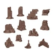 VILLAGE RUINS - BASING BITS 12 pieces - AK Interactive AKBIT0012