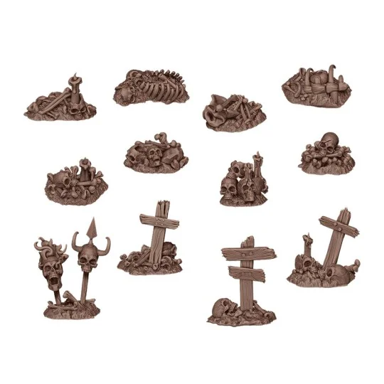 BONES REMAINS - BASING BITS 12 pieces - AK Interactive AKBIT0014
