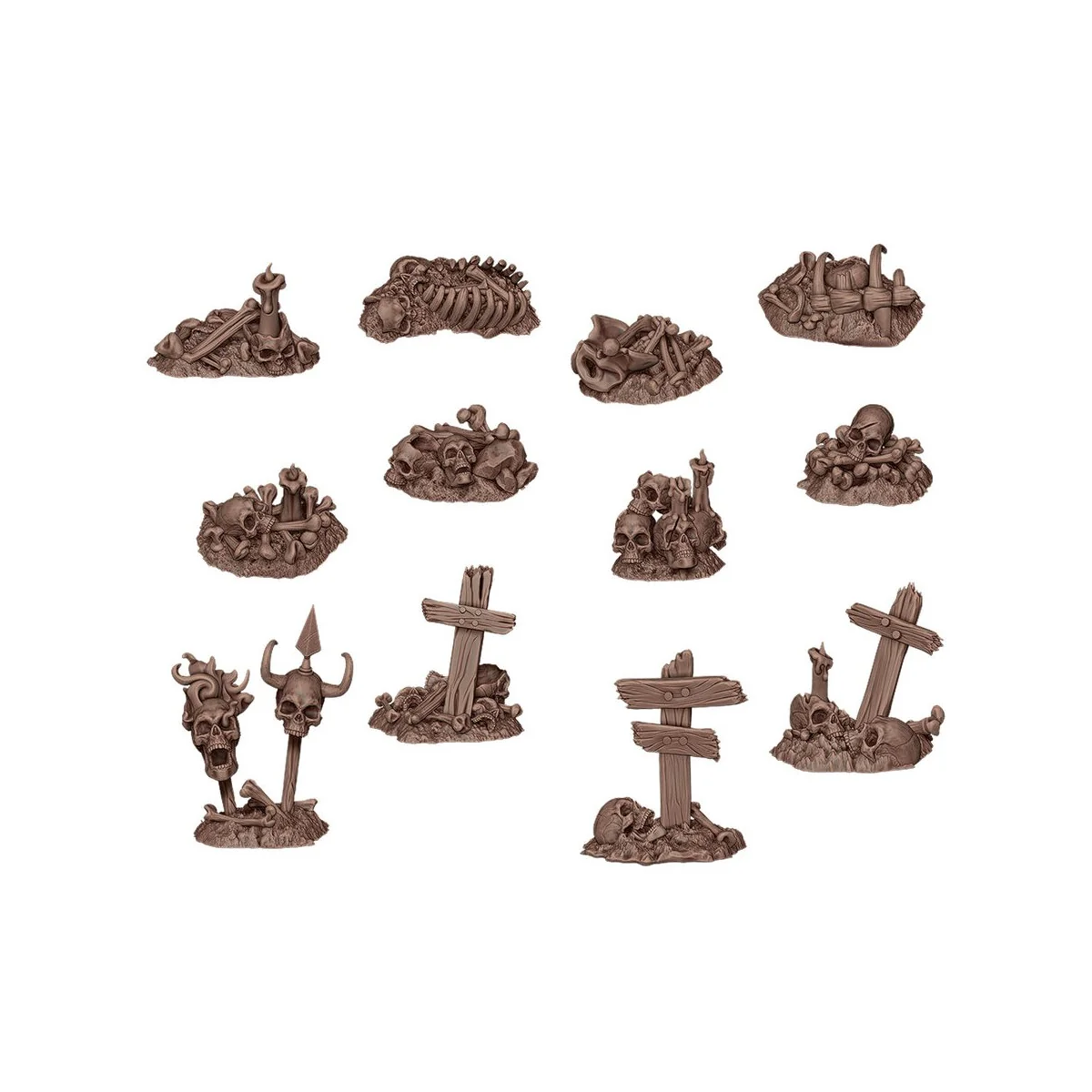 BONES REMAINS - BASING BITS 12 pieces - AK Interactive AKBIT0014