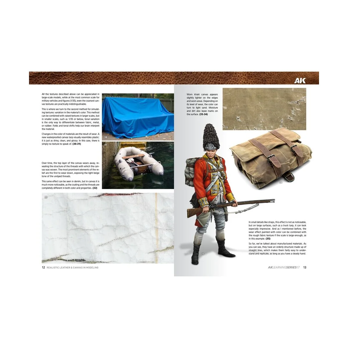 LEARNING 17 REALISTIC LEATHER & CANVAS (EN) - AK Interactive AK542