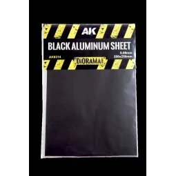BLACK ALUMINIUM SHEET 150UM 200x250mm - AK Interactive AK8314
