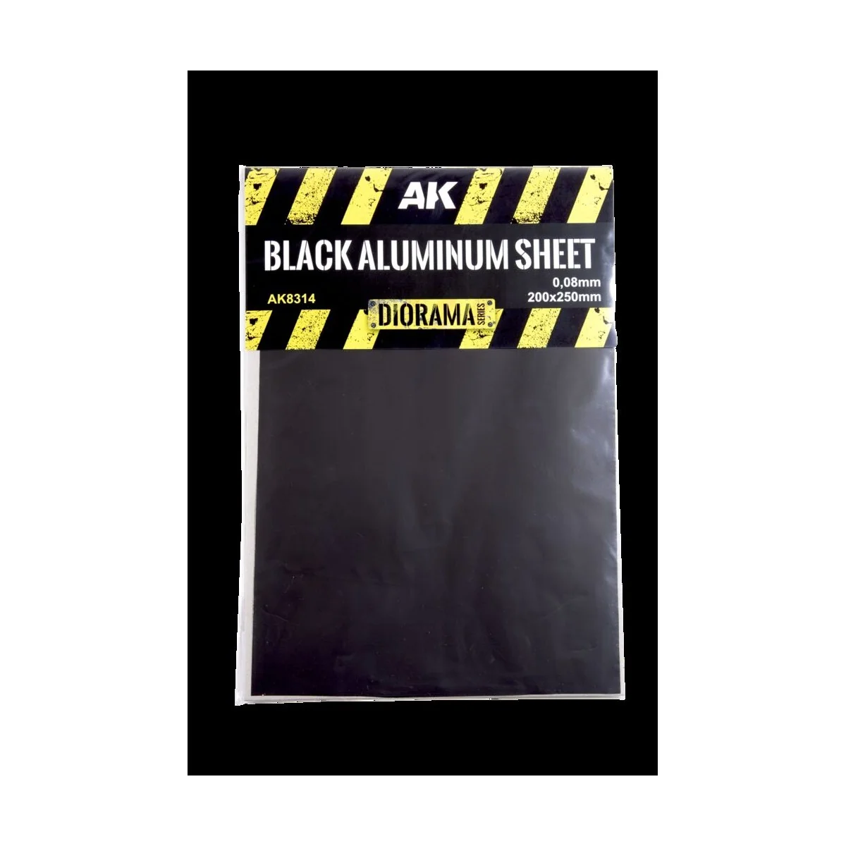 BLACK ALUMINIUM SHEET 150UM 200x250mm - AK Interactive AK8314