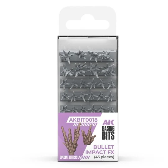 BULLET IMPACT FX - BASING BITS 43 pieces - AK Interactive AKBIT0018