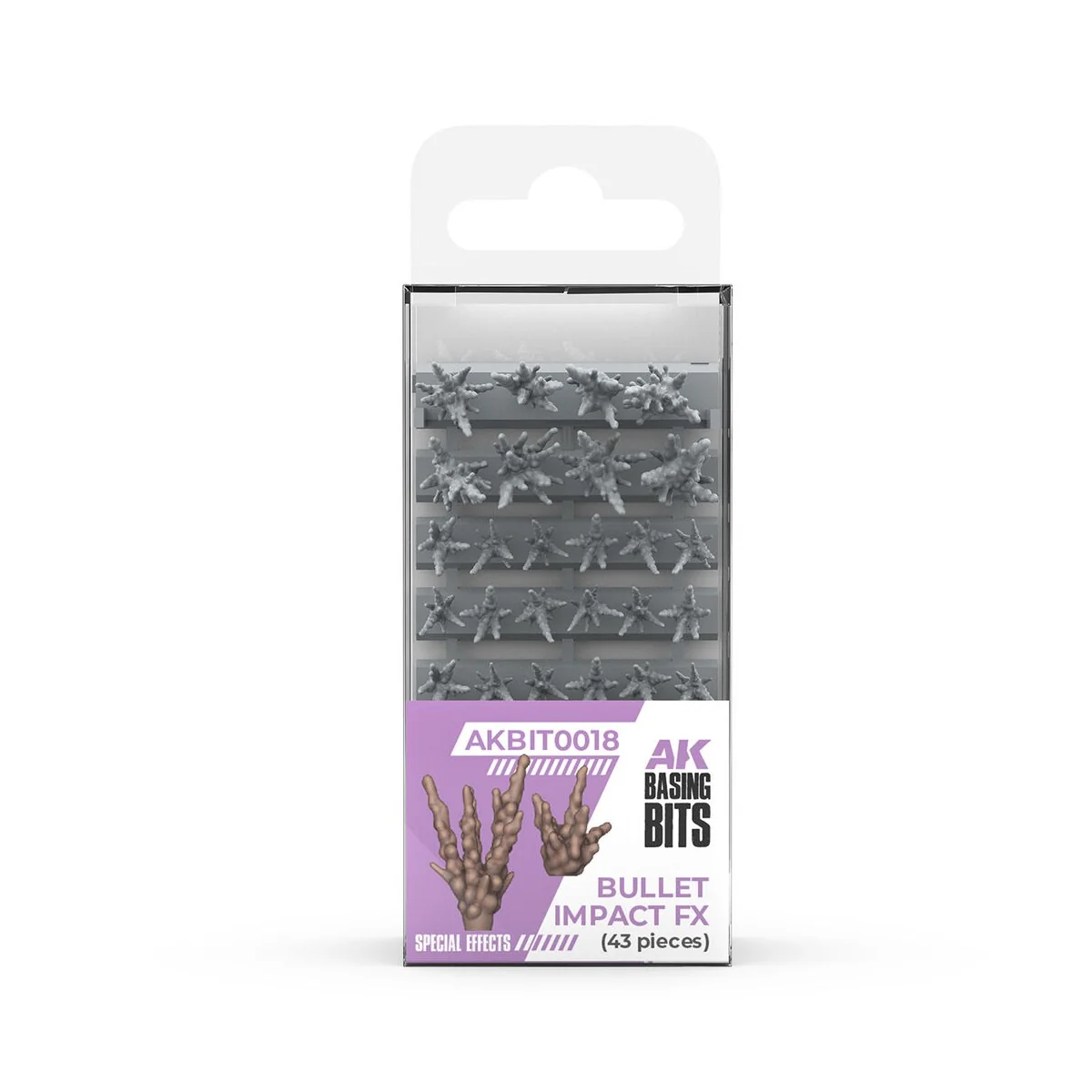 BULLET IMPACT FX - BASING BITS 43 pieces - AK Interactive AKBIT0018