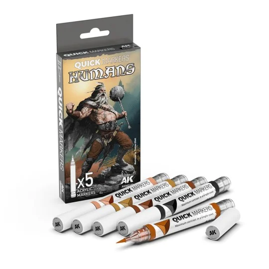 HUMANS QUICK MARKERS SET - AK Interactive AKMQ103 HUMANS QUICK MARKERS SET - AK Interactive AKMQ103