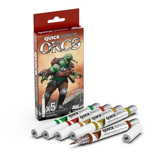 ORCS QUICK MARKERS SET - AK Interactive AKMQ106 ORCS QUICK MARKERS SET - AK Interactive AKMQ106
