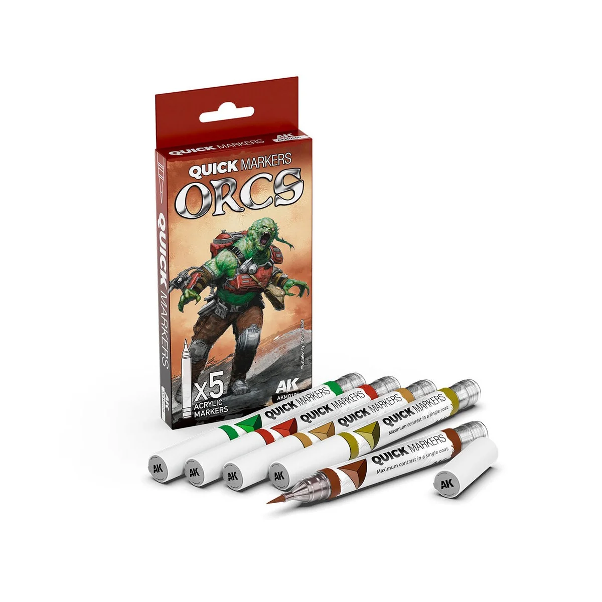 ORCS QUICK MARKERS SET - AK Interactive AKMQ106 ORCS QUICK MARKERS SET - AK Interactive AKMQ106