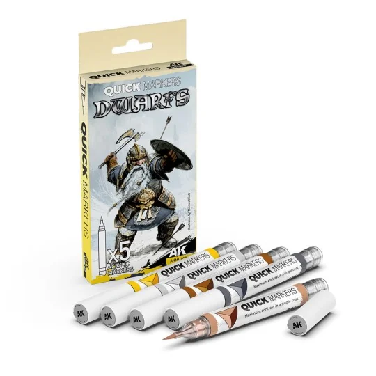 DWARFS QUICK MARKERS SET - AK Interactive AKMQ107 DWARFS QUICK MARKERS SET - AK Interactive AKMQ107