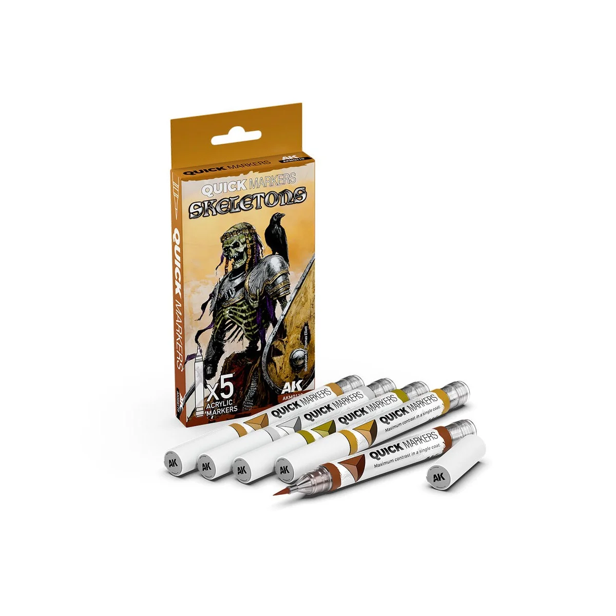 SKELETONS QUICK MARKERS SET - AK Interactive AKMQ110 SKELETONS QUICK MARKERS SET - AK Interactive AKMQ110