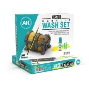 MASTER ACRYLIC WASH SET FULL RANGE 18 COLORS - AK Interactive AK19300 MASTER ACRYLIC WASH SET FULL RANGE 18 COLORS - AK Interactive AK19300