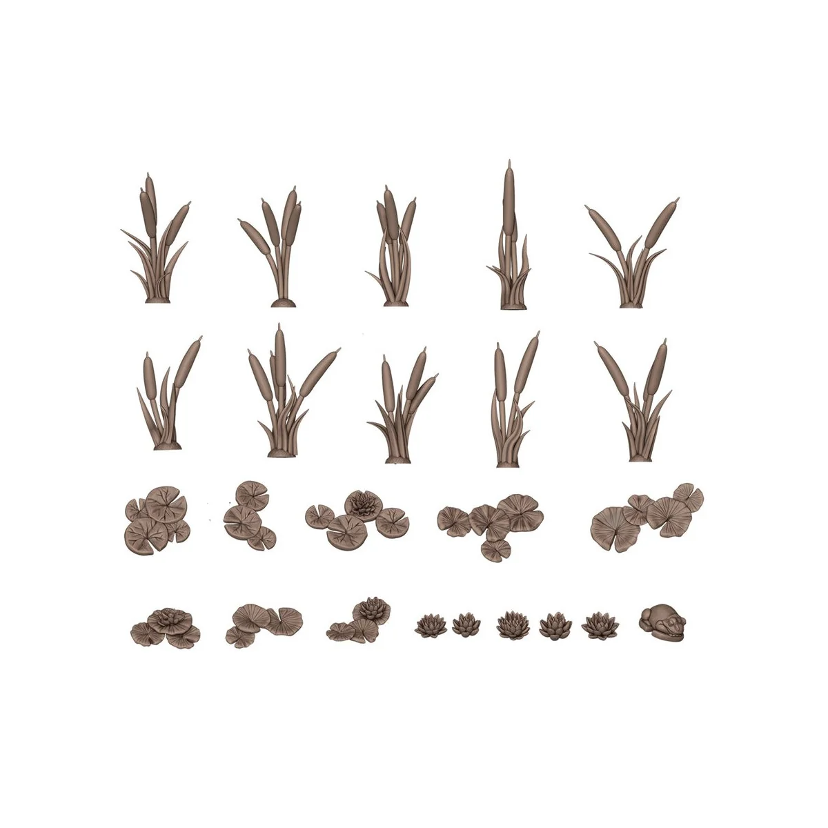 WATER LILIES & CATTAILS - AK Interactive AKBIT0024 WATER LILIES & CATTAILS - AK Interactive AKBIT0024