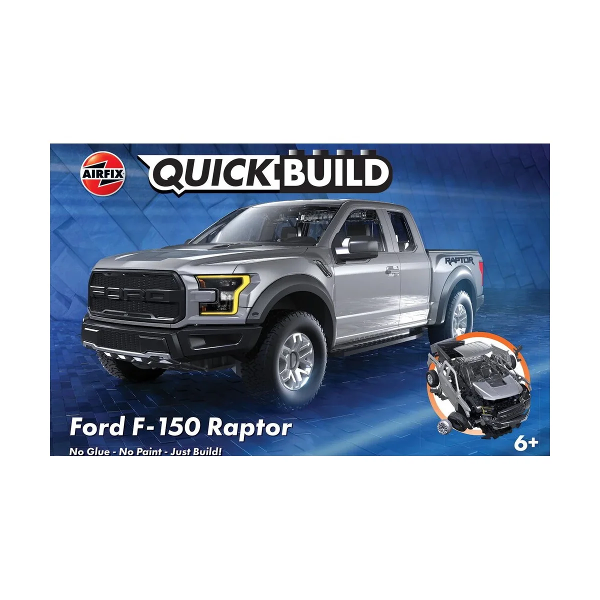 QUICKBUILD Ford F-150 Raptor - Grey - Airfix J6053